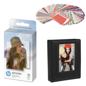 Lot de 50 Feuilles Photo Adhésives HP Sprocket - Zink 5x7,6 cm