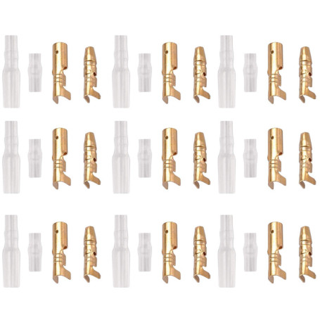 OTOTEC Connecteurs Électriques Mâles et Femelles avec Housses - 50 Sets pour Moto et Véhicules