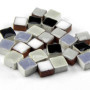 Lot de 500 mini mosaïques en céramique noir et blanc - 5 mm