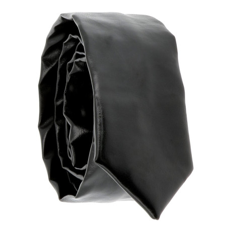 Cravate Simili Cuir Noir Chic - Style Décontracté