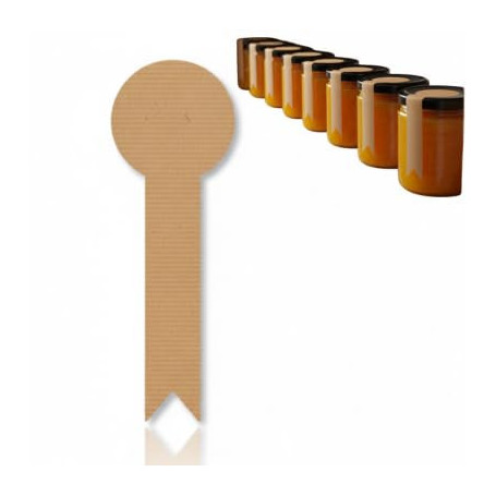 Étiquettes Adhésives Kraft 13 x 4,3 cm - Lot de 100 pour Confitures et Emballages