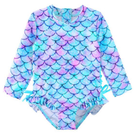 Maillot de Bain Anti-UV à Manches Longues pour Fille - XFGIRLS