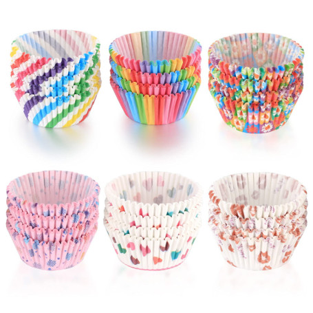 600 Caissettes à Cupcakes en Papier Arc-en-Ciel - Idéales pour Fêtes et Anniversaires