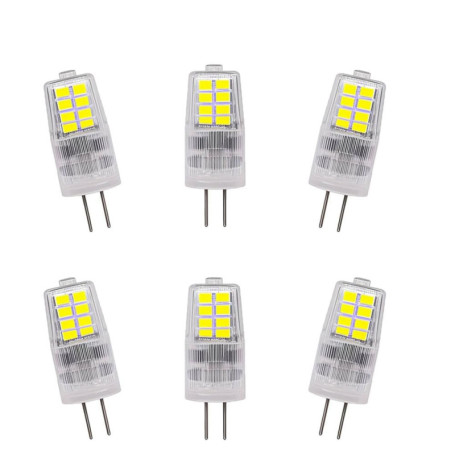 Lot de 6 Ampoules LED G4 3W Blanc Froid 6000K - Économie d'Énergie