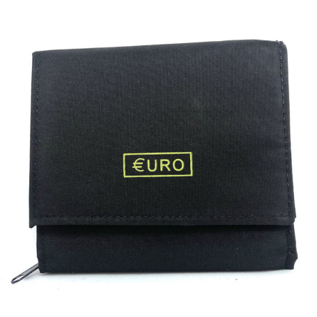 Portefeuille Homme Charmoni en Nylon Noir avec Porte-Cartes et Pochette Amovible