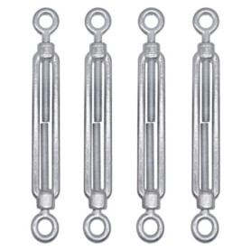 Lot de 4 tendeurs de câble M6 réglables en acier galvanisé