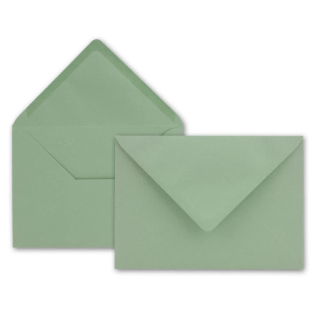 Enveloppes de Correspondance Vert Eucalyptus - 25 Pièces DIN B6