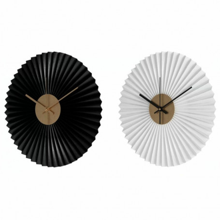 Horloge Murale DKD Home Decor Noir Blanc Fer (30 x 4 x 30 cm) (2 pcs) 51,99 €
