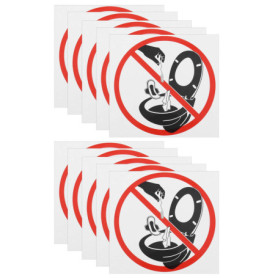 Pack de 10 Autocollants de Cuvette de Toilette Étanches en PVC - eMagTech