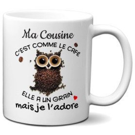 Mug Original pour Ma Cousine - Cadeau Unique Anniversaire Noël