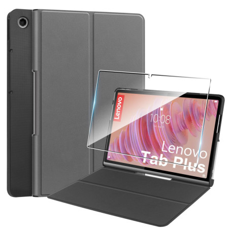Housse de Protection Rojeuinn pour Lenovo Tab Plus 11,5" (2024) avec Verre Trempé - Gris