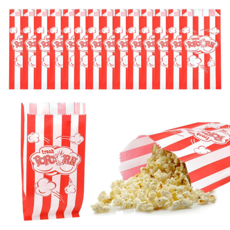 YBCCBY 200 Sacs en Papier pour Pop-Corn - Idéal pour Fêtes et Cinéma