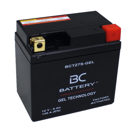 Batterie Gel 12V 6Ah pour Moto et Scooter - BCTZ7S-GEL