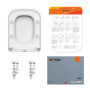 Abattant WC Carré GRIFEMA - Duroplast Blanc avec Softclose et Démontage Rapide