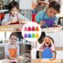 Tabliers de Peinture SYEYCW - 8 Pièces Colorées pour Enfants