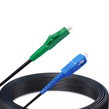 Câble Fibre Optique Monomode 10m LC/APC vers SC/UPC - Haute Vitesse