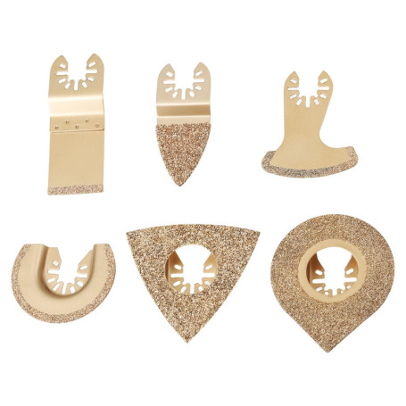 EMSea Ensemble de 6 Lames en Carbure pour Outil Oscillant - Découpe Carrelage et Mortier