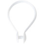 Pack de 25 Anneaux de Rideau de Douche Encliquetables - 40 mm - Blanc