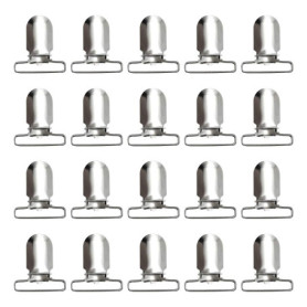Lot de 20 Clips Porte-Jarretelles Métalliques Argentés - LiteTour