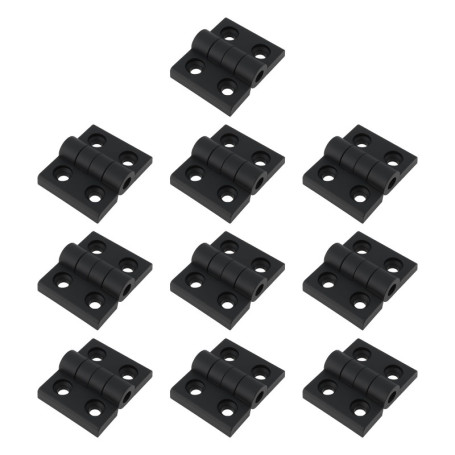 Lot de 10 Charnières en Nylon Noir pour Camping-car et Caravane - 57x46x8mm