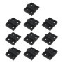 Lot de 10 Charnières en Nylon Noir pour Camping-car et Caravane - 57x46x8mm