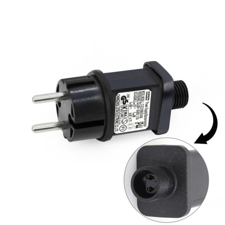 Transformateur LED 31V 6W IP44 pour Éclairage de Noël - Prise Européenne