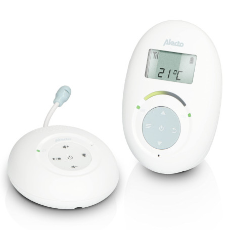 Alecto DBX120 Babyphone Audio DECT - Écoute-bébé Sécurisé avec Interphone et Berceuses