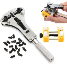 Kit de Réparation de Montre avec Outil de Retrait de Boîtier en Acier Inoxydable