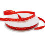 Ruban Satiné Rouge à Pois Blanc - 6 mm, 25 mètres pour Emballage Élégant