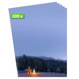 Papier à Motif de Noël - Forêt d'Hiver - 100 Feuilles A4 - Sigel