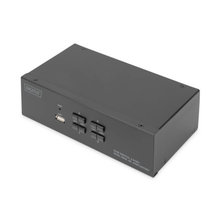 Switch KVM 4 Ports Dual-Display 4K Display-Port - DIGITUS