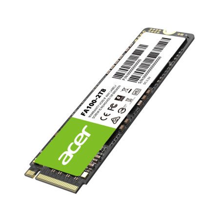 Disque SSD Acer FA100 2 To PCIe NVMe M.2 2280 - Vitesse de Lecture 3300 Mo/s