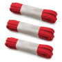 Pack de 3 Lacets Plats Rouges pour Baskets et Bottes - 1200 x 5 mm