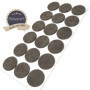 Patins en Feutre Autocollants Adsamm - 18 Pièces Bruns Ø 36 mm