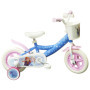 Vélo Enfant 10'' Frozen avec Panier et Stabilisateurs - Reine des Neiges