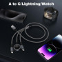 Câble 3 en 1 pour Chargeur Apple Watch et iPhone - Charge Rapide 1.2M