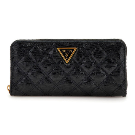 Porte-monnaie GUESS Giully Zip Around Noir élégant