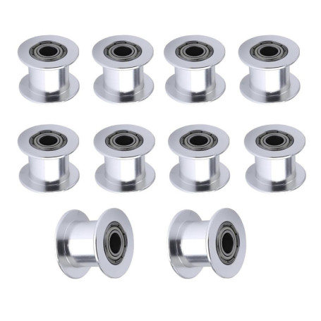 Poulie de Renvoi GT2 en Aluminium - Tendeur 10mm, 20 Sans Dents
