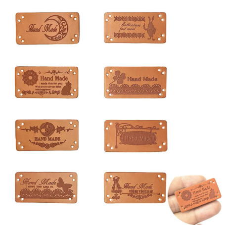 Étiquettes en Cuir PU Juland - 40 PCS pour Vêtements et Accessoires DIY
