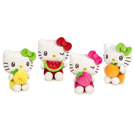 Peluche Hello Kitty Macédoine - Douceur Colorée de 22 cm