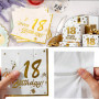 Serviettes en Papier Blanc 18e Anniversaire - 40 Pièces avec Impression 'Happy Birthday'