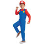 Déguisement Enfant Mario Super Mario Bros avec Salopette et Casquette Rouge - Taille M (7-8 Ans)