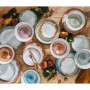 Service de Vaisselle Tognana Sienna pour 6 Personnes - 18 Pièces en Porcelaine Multicolore