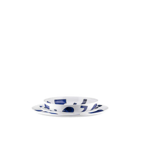 Service d'Assiettes Design Alessi Itsumo en Porcelaine Blanche - 12 Pièces