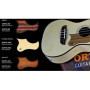 Pickguard en Bois Naturel pour Ukulélé Ortega Guitars - Érable Adhésif