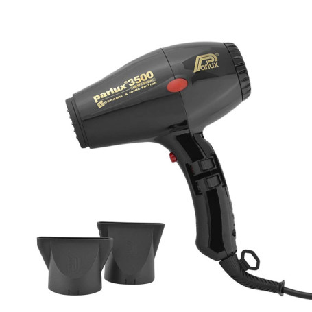 Sèche-Cheveux Parlux 3500 Supercompact Noir - Puissance et Ergonomie