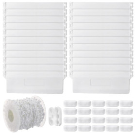 Lot de 20 plaques de lestage avec chaîne blanche pour rideaux verticaux