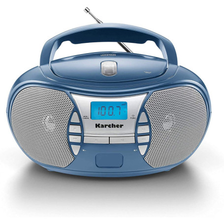 Karcher RR 5025 CD Radio Portable Bleu avec Lecteur CD