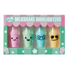 Ensemble de Surligneurs Milkshake Tinc - Lot de 4 Marqueurs Colorés pour École