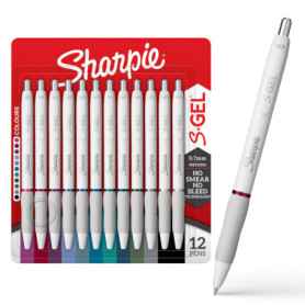 Lot de 12 Stylos Gel Sharpie S-Gel - Écriture Confortable et Couleurs Vives